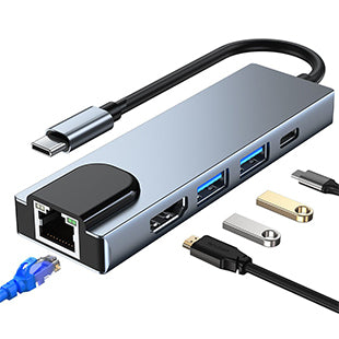 5 In1 Multi-port Type C To Usb C 4k Hdmi Adapter Usb Hub Netflix & Youtube Supported 5 In1 Multi-port Type C To Usb C 4k Hdmi Adapter Usb Hub Netflix & Youtube Supported